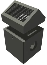 A black box that reads "Catch Basins," marked with the MCON logo for identification.