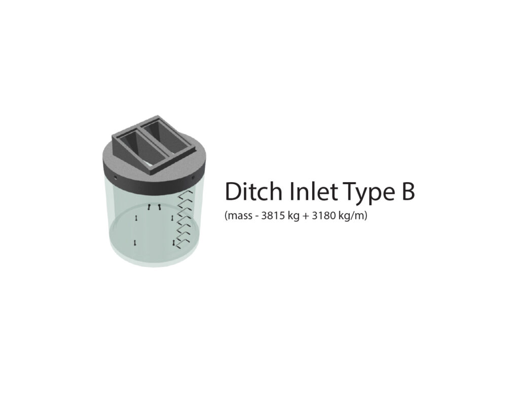 Ditch Box Inlet 2400mm Flat Cap with 600 x 1200 Ditch Inlet Top - MCON